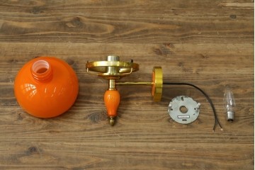 和製ヴィンテージ　レトロな被せガラスの壁掛け照明　(R-084114)
