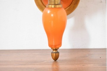 和製ヴィンテージ　被せガラスの温かな趣が漂うレトロデザインの壁掛け照明　(R-084114)