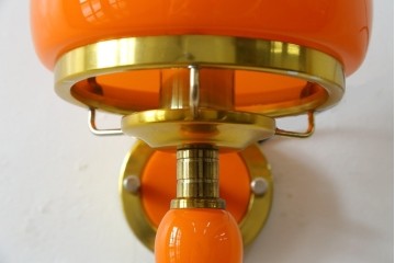 和製ヴィンテージ　レトロな被せガラスの壁掛け照明　(R-084115)