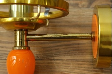 和製ヴィンテージ　レトロな被せガラスの壁掛け照明　(R-084115)