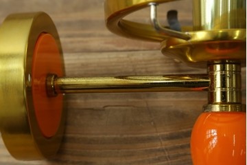 和製ヴィンテージ　レトロな被せガラスの壁掛け照明　(R-084115)