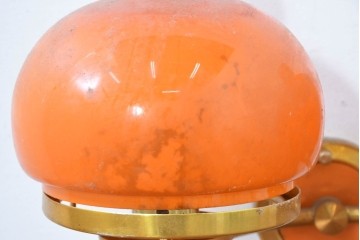 和製ヴィンテージ　被せガラスの温かな趣が漂うレトロデザインの壁掛け2灯照明　(R-084117)