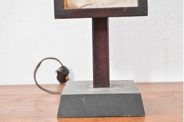 和製ヴィンテージ　やさしい灯りを透かす木枠と障子張りの卓上照明　(R-084118)