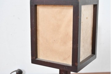 和製ヴィンテージ　やさしい灯りを透かす木枠と障子張りの卓上照明　(R-084118)