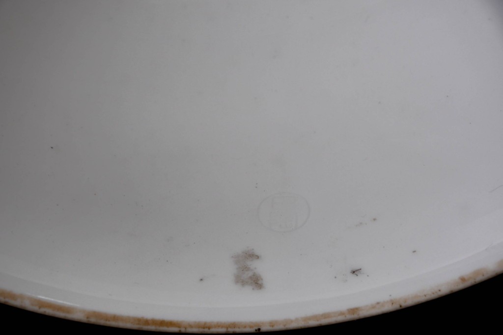 《引っ掛けシーリング式ペンダントライト加工費込み》　アンティーク照明　オールドノリタケ・則武(日陶)　赤絵の図柄が印象的なペンダントライト　(R-084122)