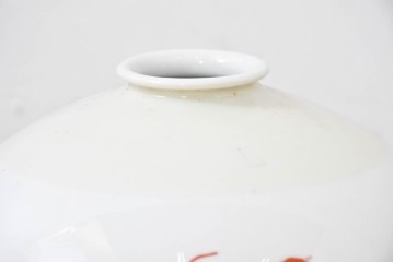 《引っ掛けシーリング式ペンダントライト加工費込み》　アンティーク照明　オールドノリタケ・則武(日陶)　赤絵の図柄が印象的なペンダントライト　(R-084122)