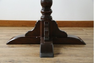 中古　美品　松本民芸家具　気品漂うクラシックなラウンドテーブル　(R-084124)