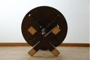 中古　美品　松本民芸家具　気品漂うクラシックなラウンドテーブル　(R-084124)