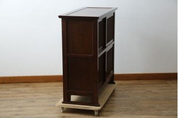 中古　美品　松本民芸家具　A型舞良茶タンス　洗練された佇まいの収納棚　(R-084125)