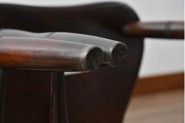 中古　美品　松本民芸家具　シックな佇まいが魅力的な#72型・リーチチェア2脚セット　定価約196000円相当　(R-084128)