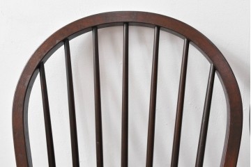 中古　美品　松本民芸家具　シックな佇まいが魅力的な#72型・リーチチェア2脚セット　定価約196000円相当　(R-084128)