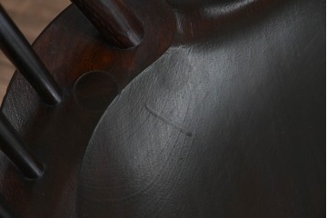 中古　美品　松本民芸家具　シックな佇まいが魅力的な#72型・リーチチェア2脚セット　定価約196000円相当　(R-084128)