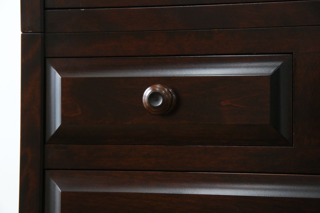 中古　美品　北海道民芸家具　HM160K　洗練されたデザインで空間に上質感をプラスする食器棚　(R-084131)