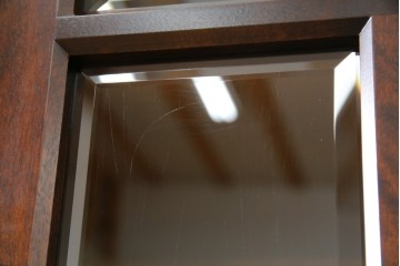 中古　美品　北海道民芸家具　HM160K　洗練されたデザインで空間に上質感をプラスする食器棚　(R-084131)