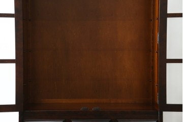 中古　美品　北海道民芸家具　HM160K　洗練されたデザインで空間に上質感をプラスする食器棚　(R-084131)