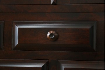 中古　美品　北海道民芸家具　HM160K　洗練されたデザインで空間に上質感をプラスする食器棚　(R-084131)