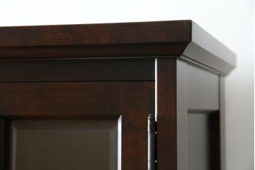 中古　美品　北海道民芸家具　HM160K　洗練されたデザインで空間に上質感をプラスする食器棚(本箱、戸棚、収納棚、飾り棚、キャビネット、バラ売り可能)(R-084131)