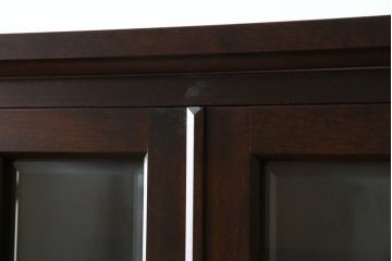 中古　美品　北海道民芸家具　HM160K　洗練されたデザインで空間に上質感をプラスする食器棚(本箱、戸棚、収納棚、飾り棚、キャビネット、バラ売り可能)(R-084131)