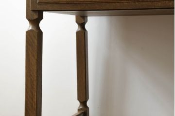 和製ビンテージ　神戸洋家具　オーク材　ノスタルジックな雰囲気漂う片袖机(ワークデスク、オフィスデスク、在宅用、在宅ワーク用、ヴィンテージ)(R-084134)