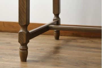 和製ビンテージ　神戸洋家具　オーク材　ノスタルジックな雰囲気漂う片袖机(ワークデスク、オフィスデスク、在宅用、在宅ワーク用、ヴィンテージ)(R-084134)