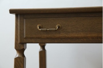 和製ビンテージ　神戸洋家具　オーク材　ノスタルジックな雰囲気漂う片袖机(ワークデスク、オフィスデスク、在宅用、在宅ワーク用、ヴィンテージ)(R-084134)