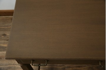 和製ビンテージ　神戸洋家具　オーク材　ノスタルジックな雰囲気漂う片袖机(ワークデスク、オフィスデスク、在宅用、在宅ワーク用、ヴィンテージ)(R-084134)