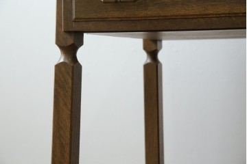 和製ビンテージ　神戸洋家具　オーク材　ノスタルジックな雰囲気漂う片袖机(ワークデスク、オフィスデスク、在宅用、在宅ワーク用、ヴィンテージ)(R-084134)