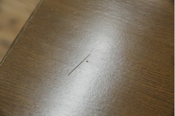 和製ビンテージ　神戸洋家具　オーク材　ノスタルジックな雰囲気漂う片袖机(ワークデスク、オフィスデスク、在宅用、在宅ワーク用、ヴィンテージ)(R-084134)