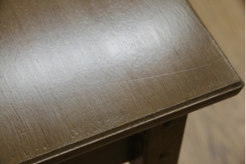 和製ビンテージ　神戸洋家具　オーク材　ノスタルジックな雰囲気漂う片袖机(ワークデスク、オフィスデスク、在宅用、在宅ワーク用、ヴィンテージ)(R-084134)