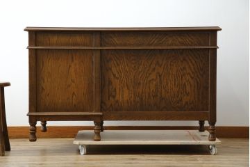 中古　三越家具　カントリーハウス　希少な絶版品!!　ブルージュ　挽き物加工や引手のデザインがおしゃれ!クラシカルな雰囲気を高めるデスク(片袖机、ワークデスク、在宅用、在宅ワーク用)(R-084135)