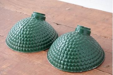 《引っ掛けシーリング式ペンダントライト加工費込み》　和製アンティーク　個性的なデザインで存在感抜群!アルミ製のランプシェード2個セット(ペンダントライト、吊り下げ照明、天井照明、電笠)(R-084136)