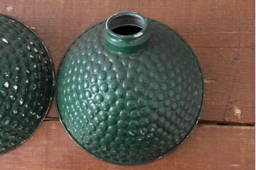 《引っ掛けシーリング式ペンダントライト加工費込み》　和製アンティーク　個性的なデザインで存在感抜群!アルミ製のランプシェード2個セット(ペンダントライト、吊り下げ照明、天井照明、電笠)(R-084137)