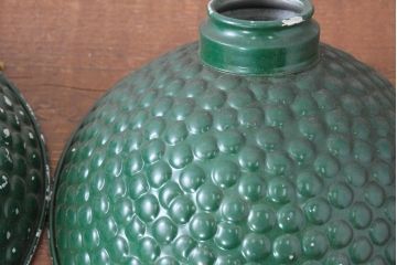 《引っ掛けシーリング式ペンダントライト加工費込み》　和製アンティーク　個性的なデザインで存在感抜群!アルミ製のランプシェード2個セット(ペンダントライト、吊り下げ照明、天井照明、電笠)(R-084137)