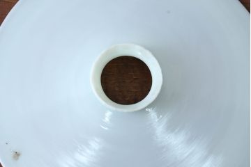 《引っ掛けシーリング式ペンダントライト加工費込み》　和製アンティーク　シンプルでありながらレトロな雰囲気を醸し出す平笠照明(天井照明、吊り下げ照明、ペンダントライト、シェード、電笠)(R-084139)