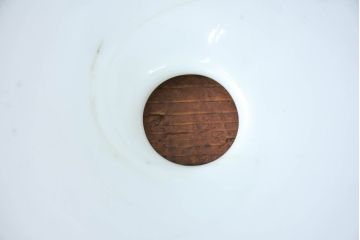 《引っ掛けシーリング式ペンダントライト加工費込み》　和製アンティーク　シンプルでありながらレトロな雰囲気を醸し出す平笠照明(天井照明、吊り下げ照明、ペンダントライト、シェード、電笠)(R-084139)