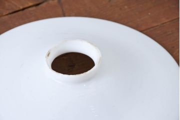 《引っ掛けシーリング式ペンダントライト加工費込み》　和製アンティーク　シンプルなフォルムで使いやすい平笠照明2個セット(天井照明、吊り下げ照明、ペンダントライト、シェード、電笠)(R-084140)