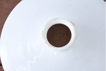 《引っ掛けシーリング式ペンダントライト加工費込み》　和製アンティーク　シンプルなフォルムで使いやすい平笠照明2個セット(天井照明、吊り下げ照明、ペンダントライト、シェード、電笠)(R-084141)