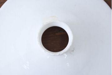 《引っ掛けシーリング式ペンダントライト加工費込み》　和製アンティーク　シンプルなフォルムで使いやすい平笠照明2個セット(天井照明、吊り下げ照明、ペンダントライト、シェード、電笠)(R-084141)