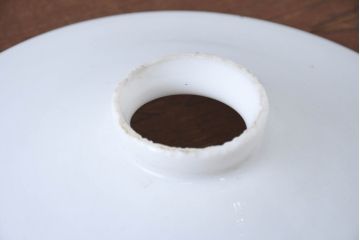 《引っ掛けシーリング式ペンダントライト加工費込み》　和製アンティーク　シンプルなフォルムで使いやすい平笠照明2個セット(天井照明、吊り下げ照明、ペンダントライト、シェード、電笠)(R-084141)
