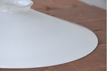 《引っ掛けシーリング式ペンダントライト加工費込み》　和製アンティーク　シンプルなフォルムで使いやすい平笠照明2個セット(天井照明、吊り下げ照明、ペンダントライト、シェード、電笠)(R-084142)