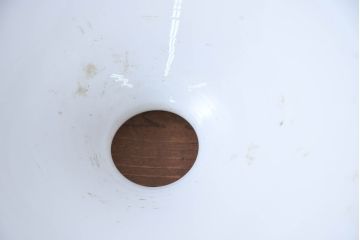 《引っ掛けシーリング式ペンダントライト加工費込み》　和製アンティーク　シンプルなフォルムで使いやすい平笠照明2個セット(天井照明、吊り下げ照明、ペンダントライト、シェード、電笠)(R-084142)