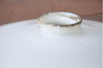 《引っ掛けシーリング式ペンダントライト加工費込み》　和製アンティーク　シンプルなフォルムで使いやすい平笠照明2個セット(天井照明、吊り下げ照明、ペンダントライト、シェード、電笠)(R-084143)