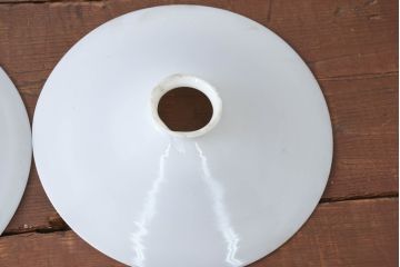 《引っ掛けシーリング式ペンダントライト加工費込み》　和製アンティーク　シンプルなフォルムで使いやすい平笠照明2個セット(天井照明、吊り下げ照明、ペンダントライト、シェード、電笠)(R-084144)