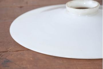 《引っ掛けシーリング式ペンダントライト加工費込み》　和製アンティーク　シンプルなフォルムで使いやすい平笠照明2個セット(天井照明、吊り下げ照明、ペンダントライト、シェード、電笠)(R-084144)