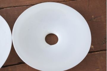 《引っ掛けシーリング式ペンダントライト加工費込み》　和製アンティーク　シンプルなフォルムで使いやすい平笠照明2個セット(天井照明、吊り下げ照明、ペンダントライト、シェード、電笠)(R-084144)