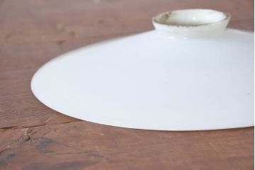 《引っ掛けシーリング式ペンダントライト加工費込み》　和製アンティーク　シンプルなフォルムで使いやすい平笠照明2個セット(天井照明、吊り下げ照明、ペンダントライト、シェード、電笠)(R-084147)