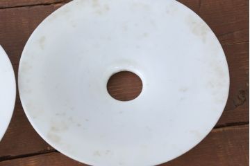 《引っ掛けシーリング式ペンダントライト加工費込み》　和製アンティーク　シンプルなフォルムで使いやすい平笠照明2個セット(天井照明、吊り下げ照明、ペンダントライト、シェード、電笠)(R-084147)