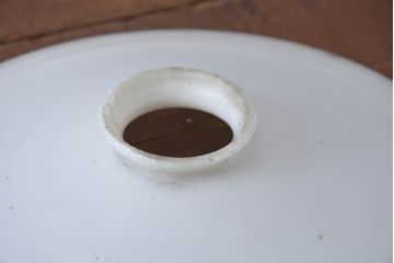 《引っ掛けシーリング式ペンダントライト加工費込み》　和製アンティーク　シンプルなフォルムで使いやすい平笠照明2個セット(天井照明、吊り下げ照明、ペンダントライト、シェード、電笠)(R-084148)