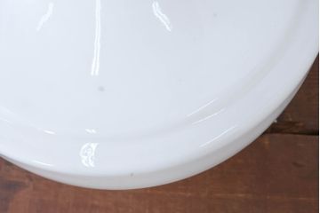 《引っ掛けシーリング式ペンダントライト加工費込み》　和製アンティーク　やわらかい曲線のフォルムが美しい乳白ガラスペンダントライト(天井照明カバー、吊り下げ照明、シェード、電笠)(R-084152)