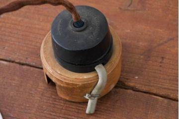 《引っ掛けシーリング式ペンダントライト加工費込み》　和製ビンテージ　レトロな空間づくりにおすすめの平笠照明(天井照明、吊り下げ照明、ペンダントライト、シェード、電笠、ヴィンテージ)(R-084155)